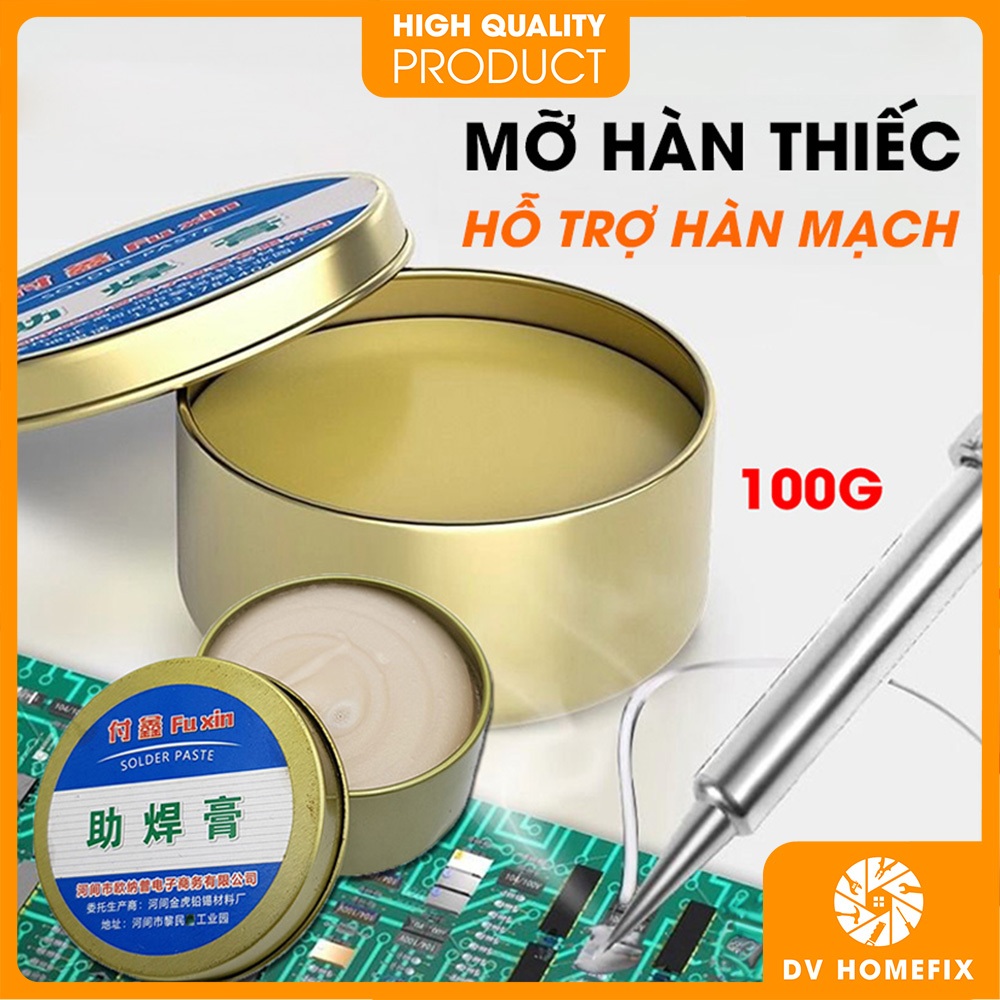 Mỡ Hàn Thiếc Hỗ Trợ Hàn Mạch, Hàn Thiếc, Tăng Độ Bám Dính Thiếc Trên Bề Mặt Hàn Và Các Chi Tiết Nhỏ. Hộp 100g
