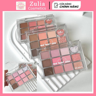 [ODBO] Bảng Phấn Mắt Odbo 12 Ô Real Heart Trái tim Nhũ Lì Trong Suốt Color Eye Palette Od2019