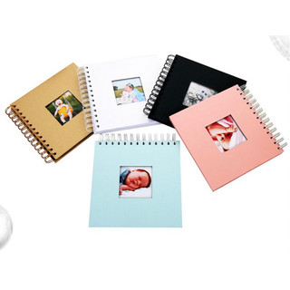  Sổ dán ảnh vuông - scrapbook giấy đen   20 trang giấy đen   