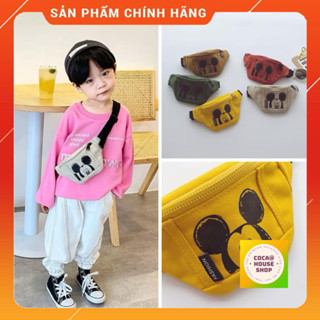   Sale+Tặng Quà Túi Đeo Chéo Cho Bé Trai Bé Gái-Túi Bao Tử Cho Bé Hoạ Tiết Hình Chuột Mickey Phong Cách Hàn COCA@HOUSE 