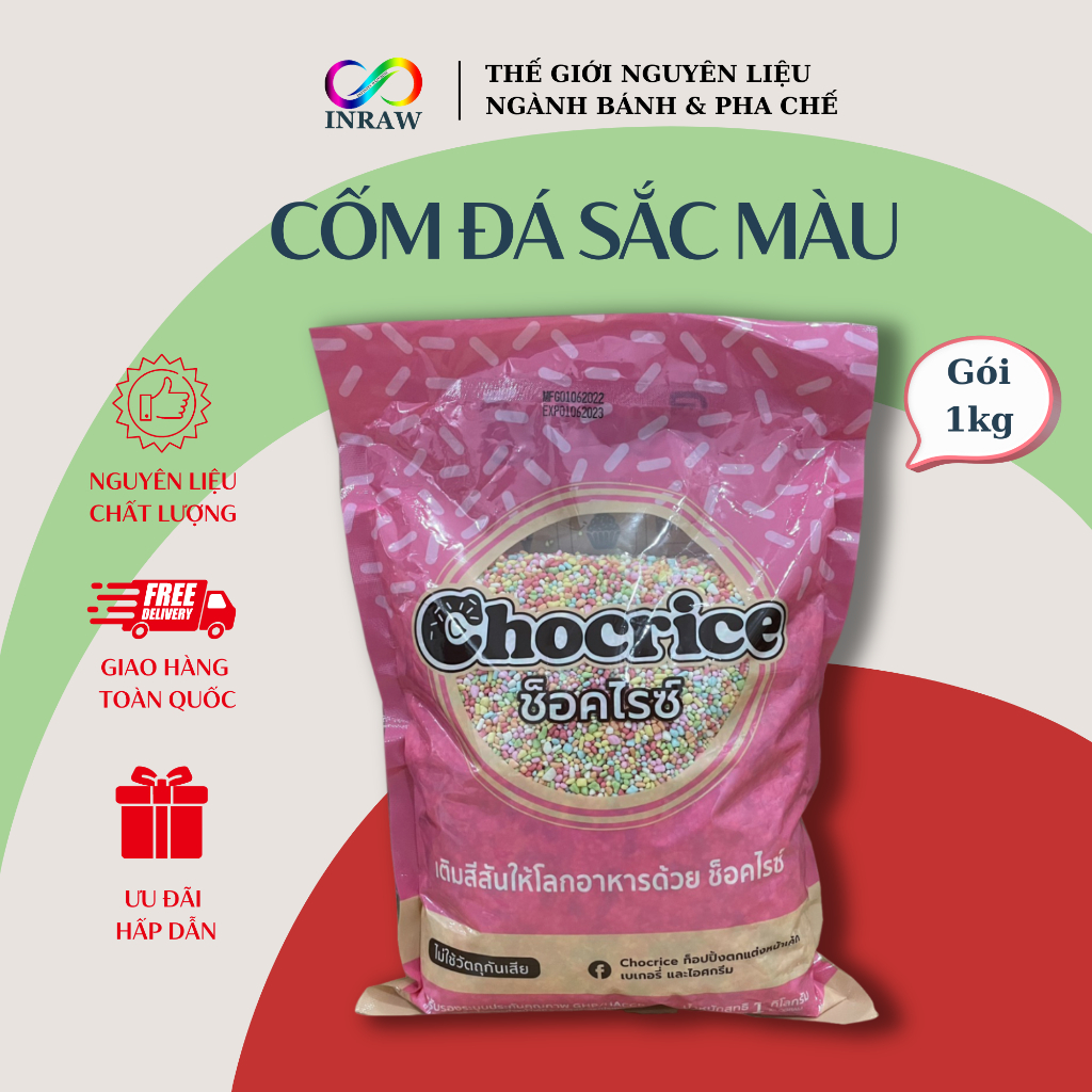 Cốm đá sắc màu Chocrice (Thái Lan) gói 1kg