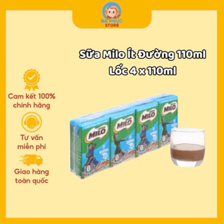 Lốc 4 hộp sữa nước Nestle Milo ít đường 110ml
