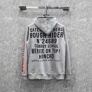 Áo khoác hoodie zip nam nữ DSQ nỉ chân cua in chữ Dsq2 đỏ dọc tay phối in chữ tràn lưng boy phố HZ46P