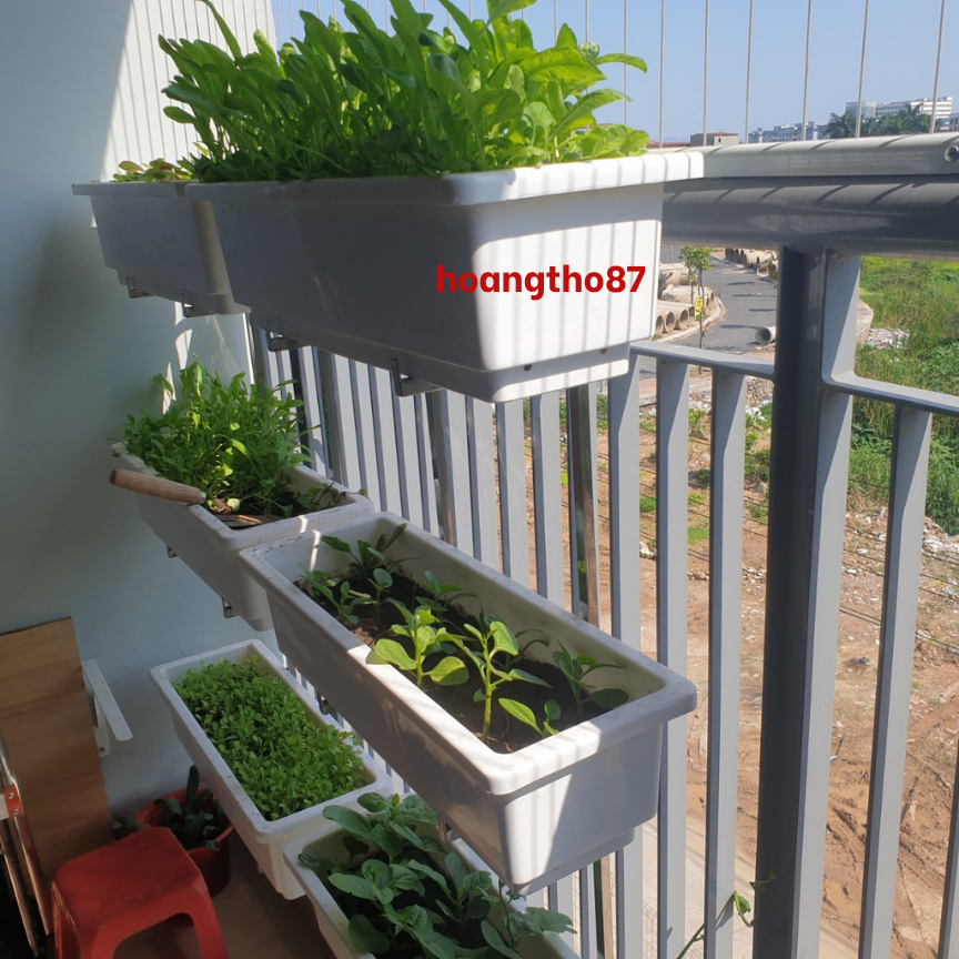  Giá móc treo ban công 3 tầng chậu trồng hoa trồng cây rau thông minh ban công hàng rào 