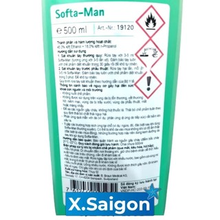 Dung dịch Rửa tay nhanh SOFTA MAN, BBraun, chai 500 ml.