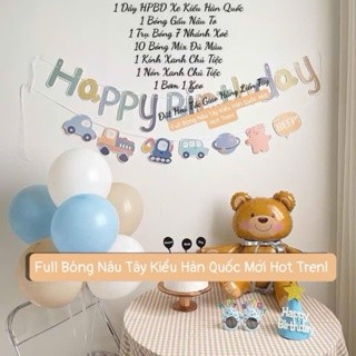 Set Bóng Trang Trí Sinh Nhật Kiểu Hàn Quốc