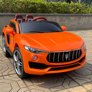 [Hoả Tốc] Ô Tô Điện Maserati KUPAI 2021 Majesty 2 Chỗ 4 Động Cơ, Ắc Qui 12V7A, Chân Phanh, Tự Lái&Điều Khiển Từ Xa (Cam)