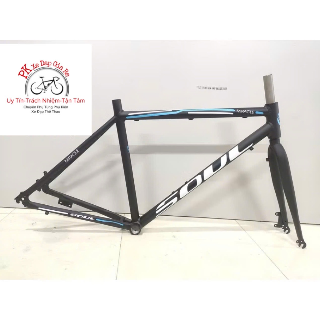 Sườn nhôm xe đạp Touring - Road Khung Sườn nhôm xe đạp bánh 700c có thể lắp được cả phanh đĩa và phanh bóp vành 