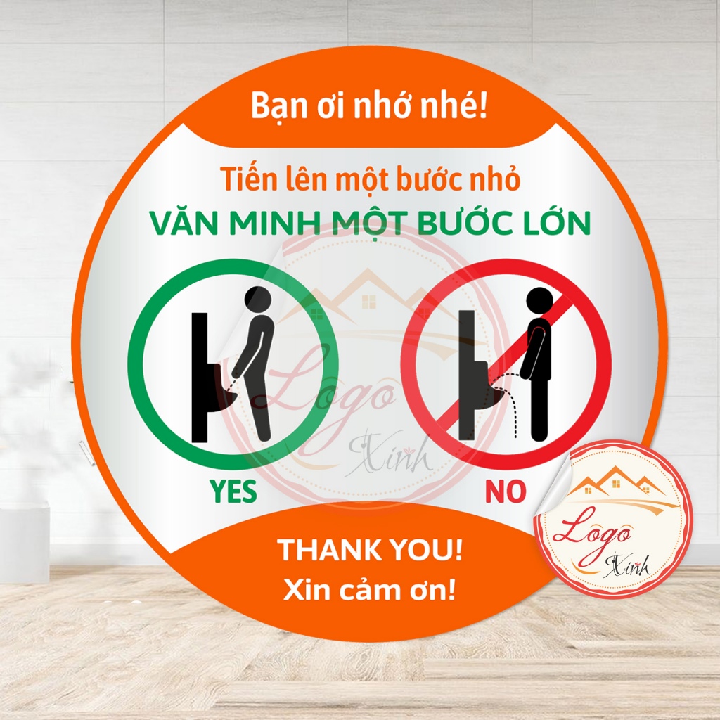 Tem Decal Dán Sticker Đi Vệ Sinh Đúng Cách, Cách Đi Vệ Sinh Bồn Tiểu Nam, Toilet Nam Đúng Cách, Tem Toilet Chống Nước