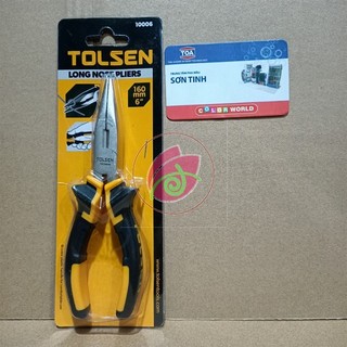 Kìm răng mũi nhọn 6" tolsen 10006 - hàng xuất khẩu châu âu