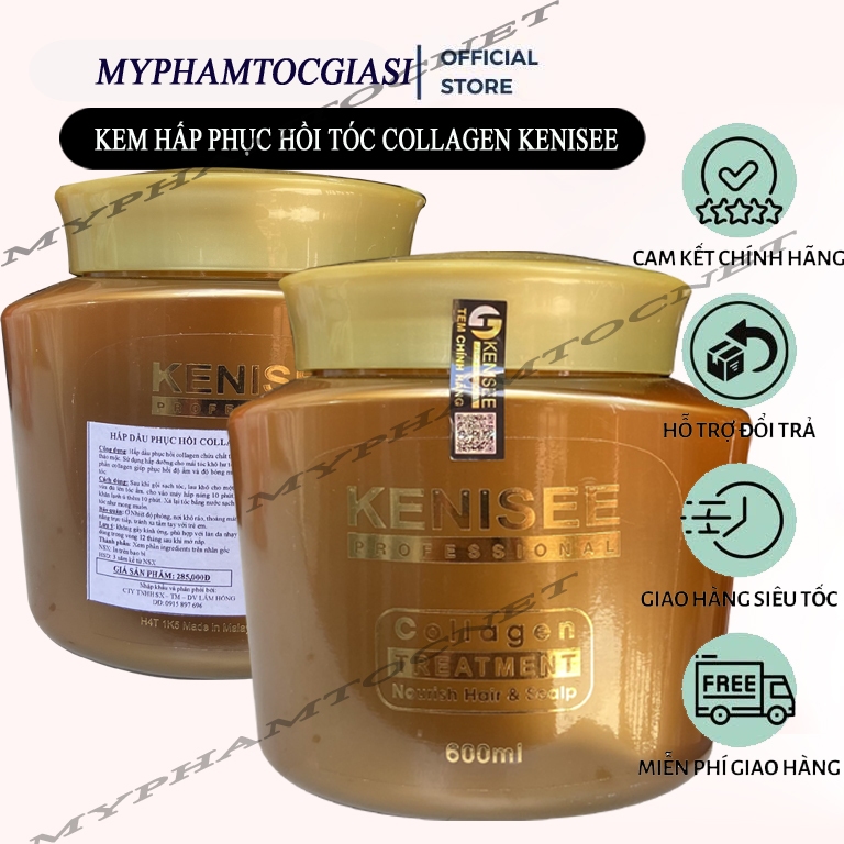 (CHÍNH HÃNG) Hấp dầu Collagen Phục hồi tóc KENISEE 500ml