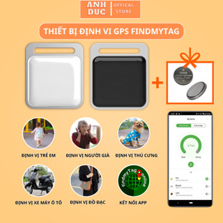 Thiết Bị Định Vị GPS FindmyTag -Định Vị Toàn Cầu,Định Vị Xe Máy,Người Già,Trẻ Nhỏ,Đồ Đạc,Thú Cưng (Tặng Pin Và Móc Treo)