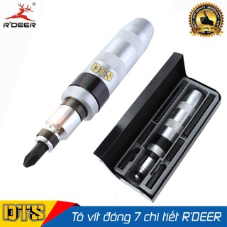 Bộ tô vít đóng 6 mũi cao cấp R’DEER RT-6A, thép Chrome Vanadium độ cứng cao chắc chắn, bộ tua vít đóng tự xoay đảo chiều