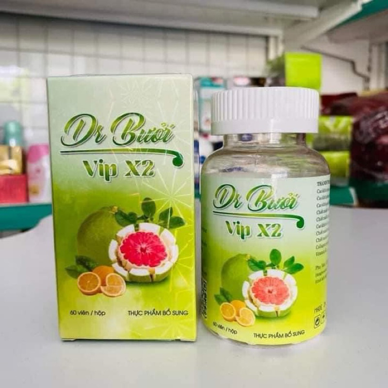 Detox Giảm Cân Dr Bưởi Vip X2 xổ mỡ siết eo thanh lọc đào thải mỡ bụng (1 hộp 60viên)