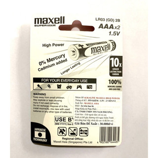 Pin AAA  Maxell 1.5V/LR03(GD)2B