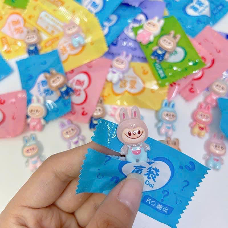 Set túi mù charm labubu, capybara, loopy, gấu dâu, bọt biển, chai lọ hoạt tiết dễ thương siêu xinh