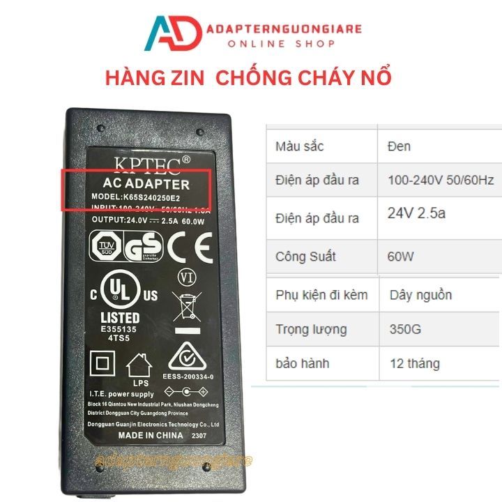 Adapter nguồn máy Pos P78 S78 24v bảo hành 1 năm
