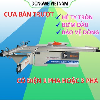 Cưa bàn trượt 2 lưỡi bàn trượt dài 3,2m