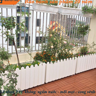   Nhiều kích thước hỗ trợ Sơn màu  Chậu trồng cây 70*30*30cm gỗ composite mẫu có hàng rào hàng loại 1 