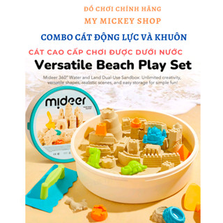 Bộ đồ chơi cát động lực hãng MIDEER star sand gồm khuôn cát, 2kg cát và túi đựng