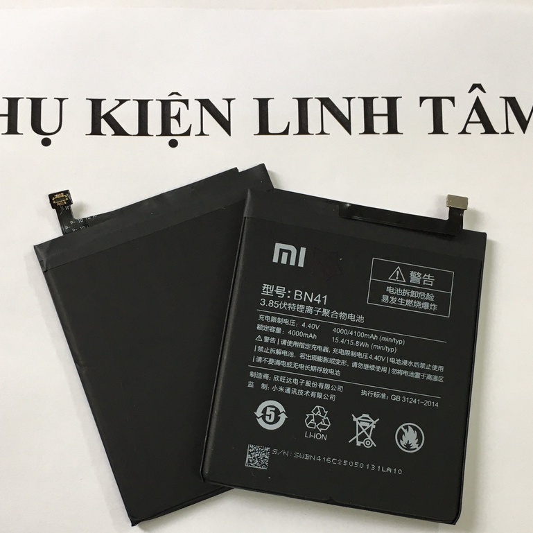 Pin Xiaomi Redmi note 4 / BN41 xịn