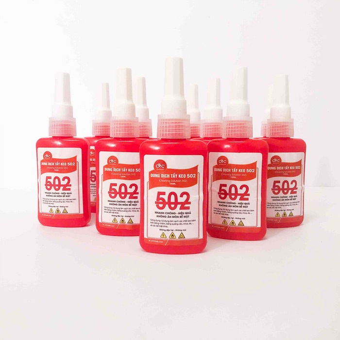 Dung Dịch Tẩy Keo 502 Trên Bề Mặt Nhựa: Eco, Plast, Vinco, Dán Da, Mica Và Alu,...