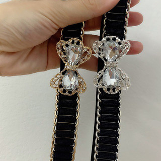 Đai váy Belt chun co giãn nịt đầm nơ đá kết nhỏ xinh Bản 1.5cm