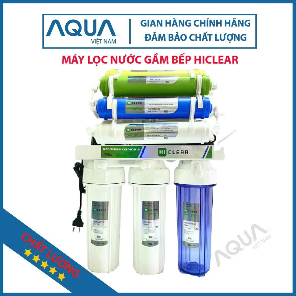 Máy lọc nước RO không vỏ tủ HICLEAR 8 - 9 - 10 cấp lọc lắp gầm bếp lọc sạch 99% cặn bẩn uống trực tiếp đầy đủ linh kiện