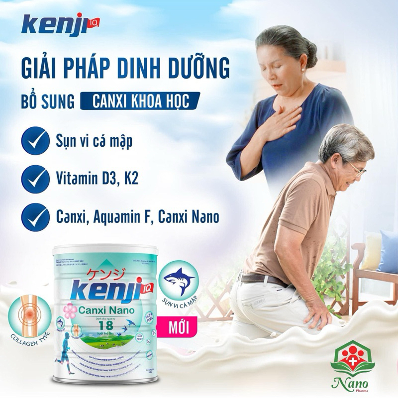 Sữa Kenji IQ canxi nano trên 18 tuổi 900g