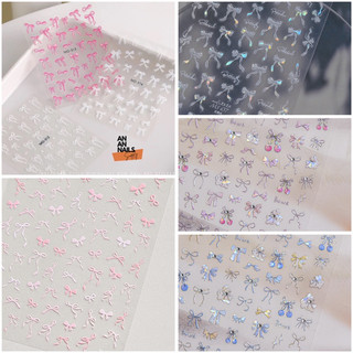 Sticker nơ lụa mẫu mới , Phụ kiện trang trí móng An An Nails