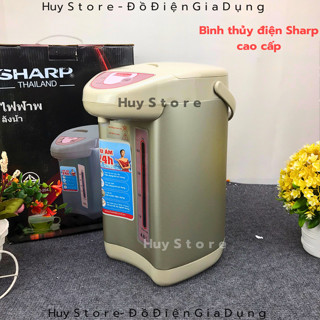 Bình thuỷ điện Sharp KS-239 chuẩn cao cấp thương hiệu Thailand, Bình thuỷ điện Sharp đun sôi giữ Ấm an toàn Huy Store