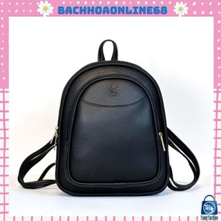 Balo thời trang nữ giá rẻ balo thiết kế hộp cong da trơn đi học đi chơi phong cách Hàn Quốc Bachhoaonline68 123