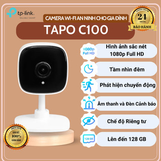Camera WiFi TP-Link Tapo C100 / C110 / TC60  An Ninh Cho Gia Đình dễ cài đặt hình ảnh sắc nét