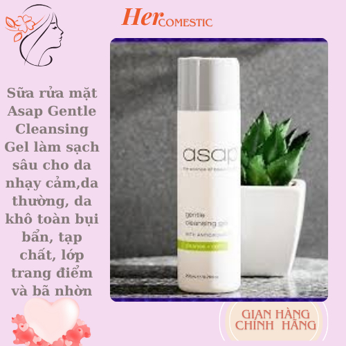 Sữa rửa mặt Asap Gentle Cleansing Gel làm sạch sâu cho da nhạy cảm,da thường, da khô 200ml
