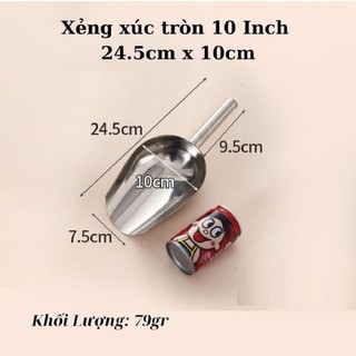 [ Sỉ ] Muôi xúc đá inox   - Dụng Cụ Xúc Đá -Dụng cụ pha chế