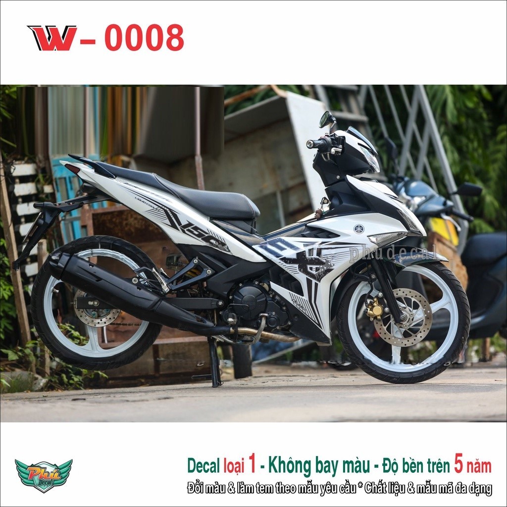 Tem rời Exciter 150 Trắng đen Ex (11)