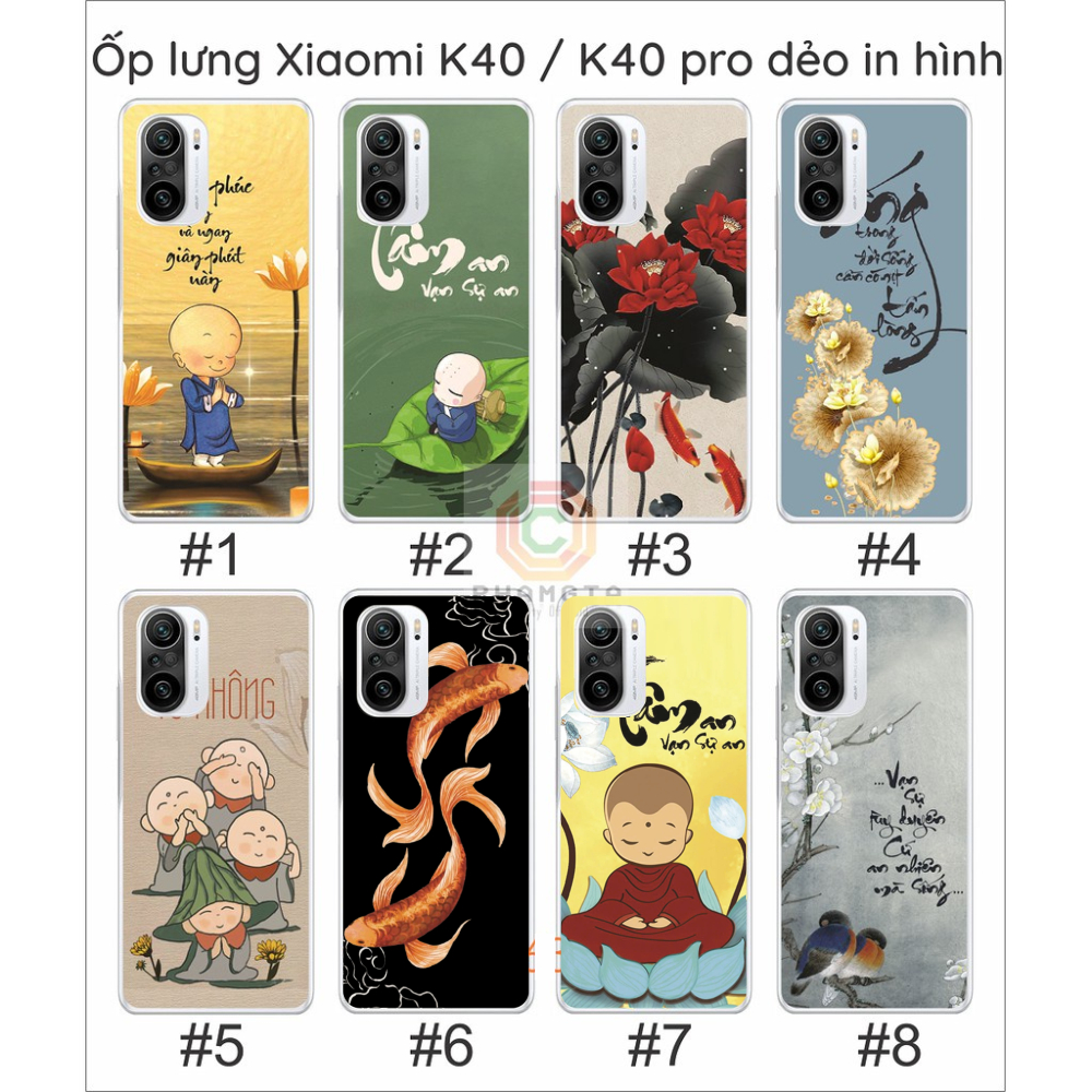 Ốp lưng Xiaomi Redmi K40 / K40 Pro 5G / Xiaomi 11i / Poco F3 dẻo trong in hình thư pháp