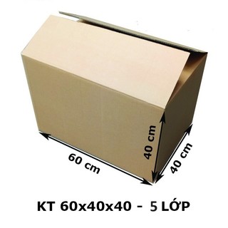 Thùng carton chuyển nhà 5 lớp Dài 60 x rộng 40 x Cao 40