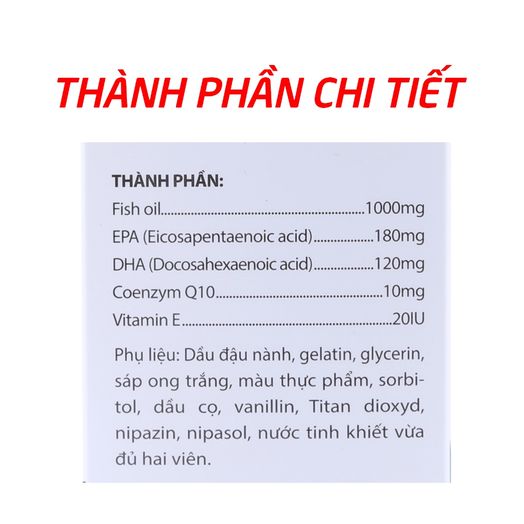 Viên dầu cá Alaska Omega 3 bổ não, sáng mắt, khỏe tim mạch, giảm cholesterol trong máu - 100 viên