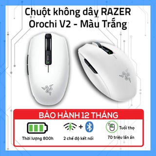 Chuột không dây RAZER Orochi V2 màu trắng - HÀNG CHÍNH HÃNG BẢO HÀNH 12 THÁNG