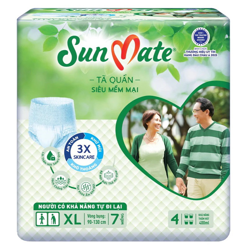 Tã Quần Người Lớn Sunmate Mềm Mại M9/ L8