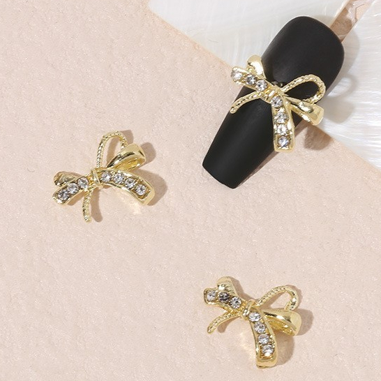 charm nơ  trang trí nail mã mới