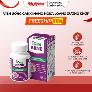 Viên uống Canxi Nano ngừa loãng xương, thoái hóa khớp MyVita ICare Bone hộp 60 viên