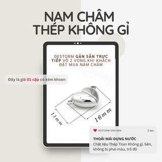 2 cặp nam châm hít trái tim không kèm vòng - 2 cặp nam châm (shop gắn lên vòng cho bạn)