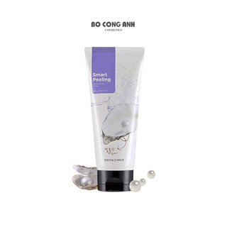 Tẩy tế bào chết mặt The Face Shop ngọc trai Hàn Quốc Smart Peeling White Jewel 120ml