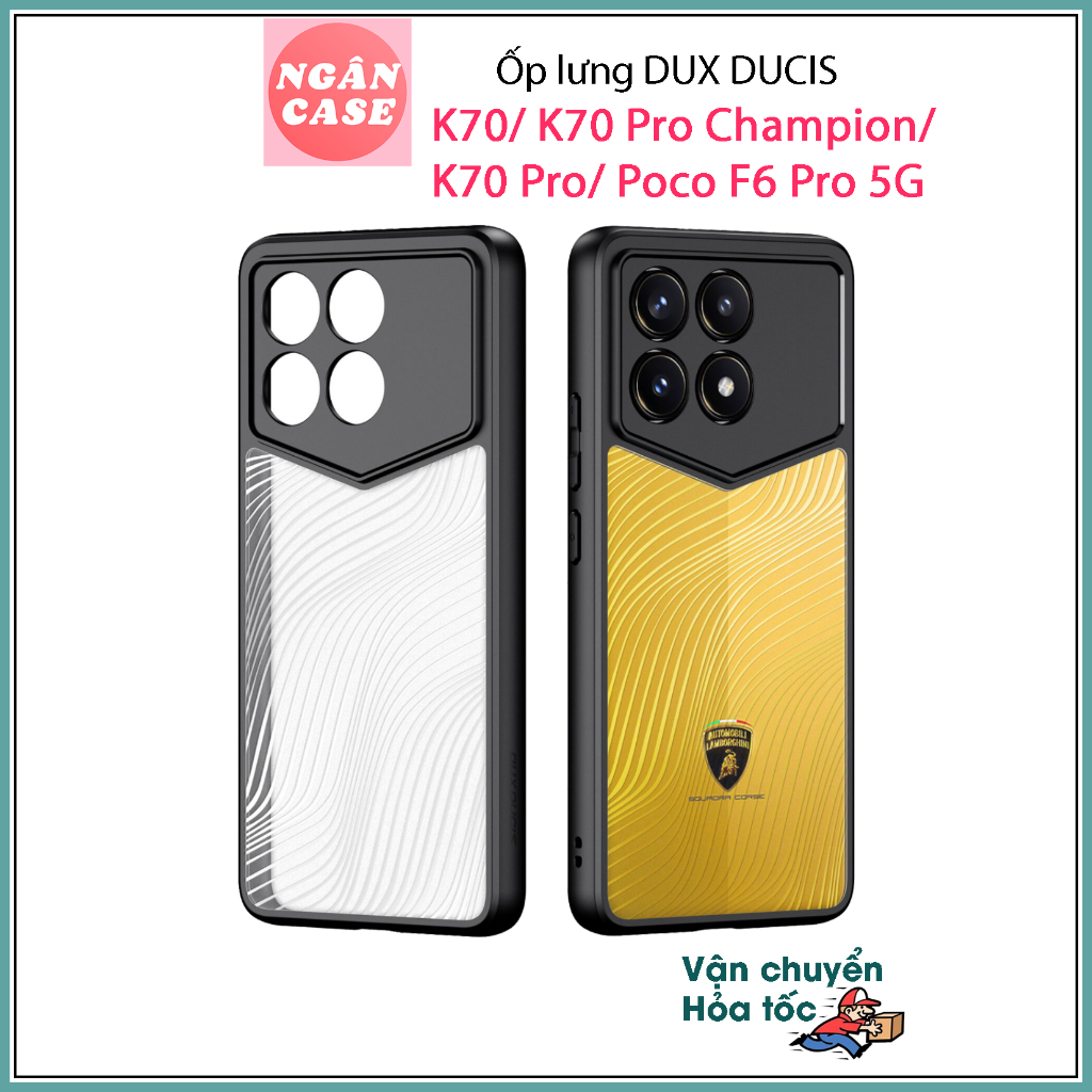 Ốp lưng DUX DUCIS Redmi K70/ K70 Pro/ K70 Pro Champion/ Poco F6 Pro 5G - Mặt lưng chống vân tay (DÒN