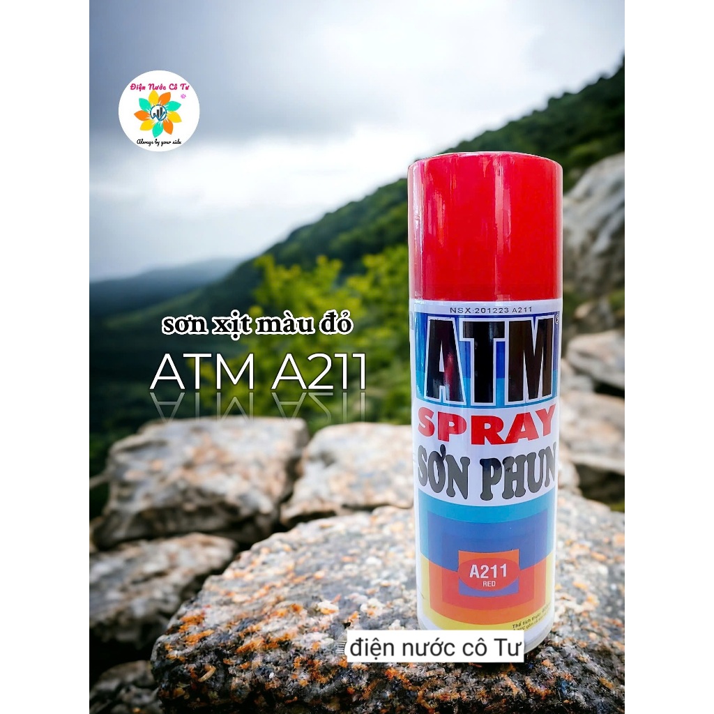Bình phun sơn màu đỏ ATM Spray mã A211