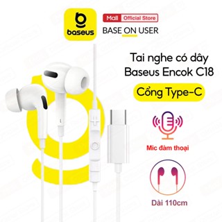 Tai nghe có dây chân cắm Type-C Baseus Encok C18 ,tích hợp Micro dùng cho Android/ip15/15pro/15promax/Laptop  dài 1
