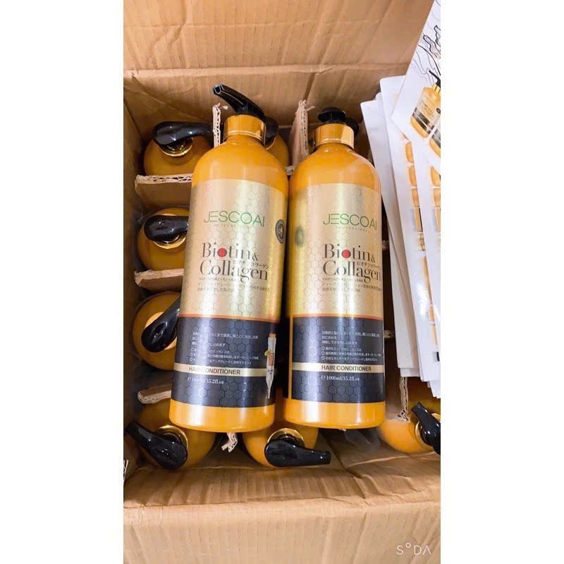 Dầu Gội Xả Biotin Collagen Jescoal Hương Nước Hoa, Phục Hồi Tóc Khô Xơ Hư Tổn