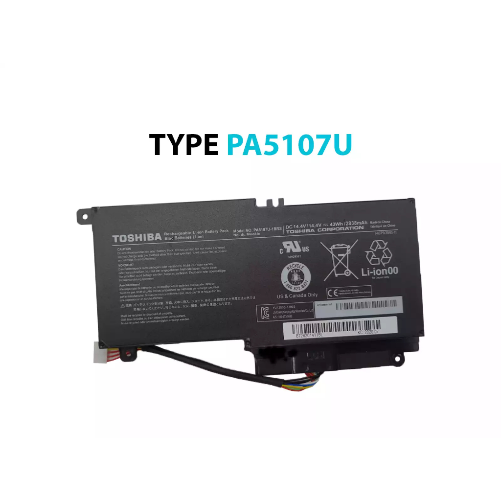 ⚡ ⚡ [TOSHIBA 5107 ZIN] Pin Laptop TOSHIBA 5107, L40-A ZIN